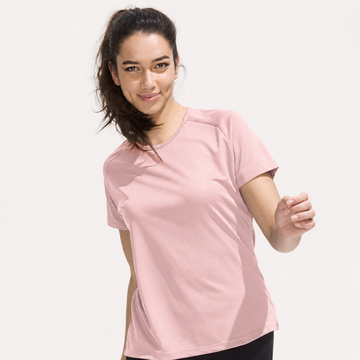 T-Shirt Damen in Apricot mit Schul- oder Klassenmotiv
